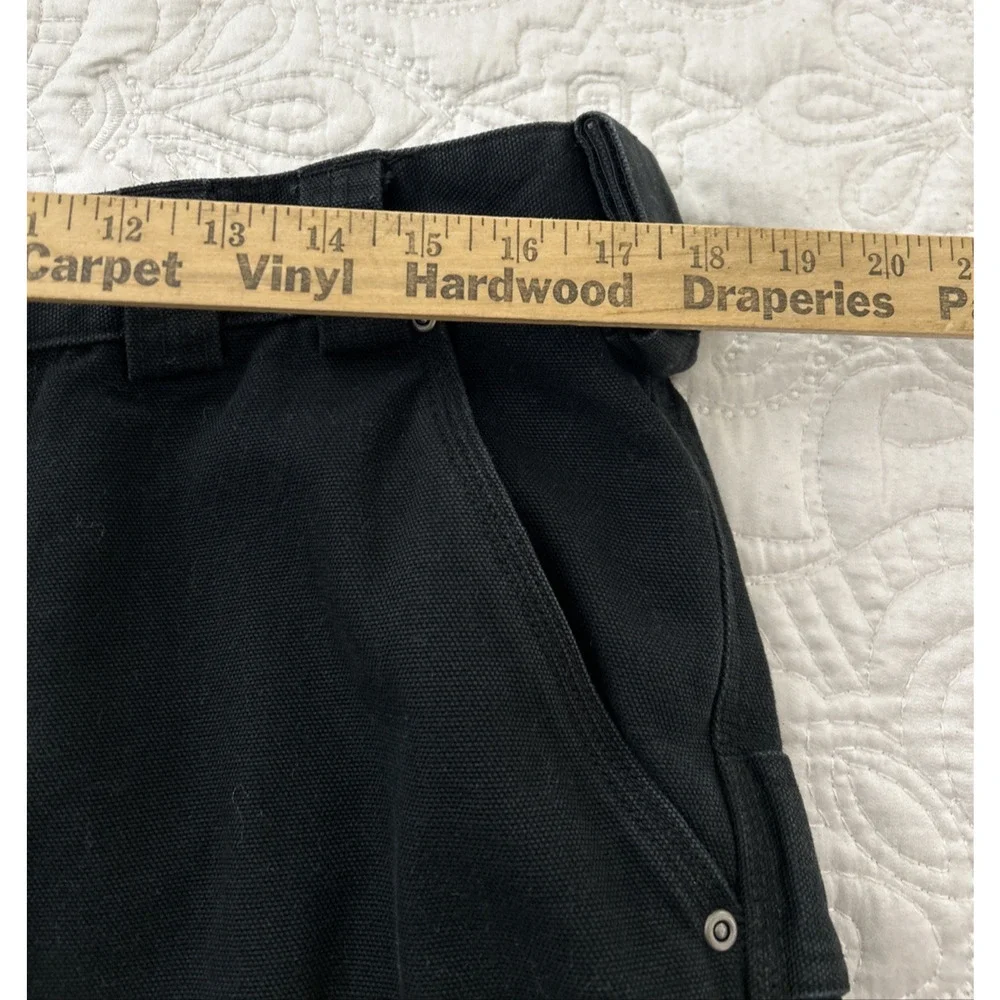 Duluth Double Front Knee Cargo Utility Pants 35x32.5” Relaxed Mens Black